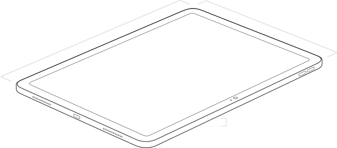 Dimensões do iPad